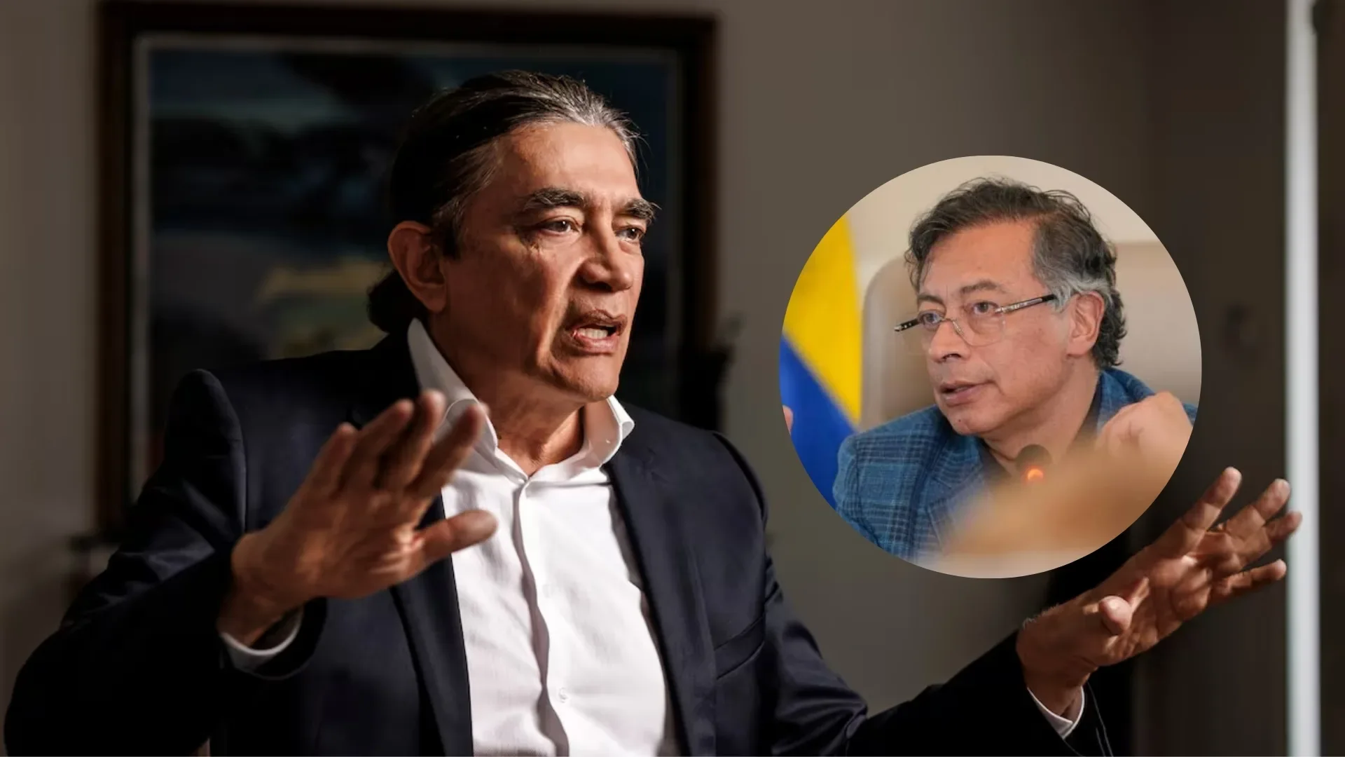 Gustavo Bolívar durante una intervención defendiendo a Gustavo Petro e Iván Cepeda y cuestionando disputas internas del Pacto Histórico