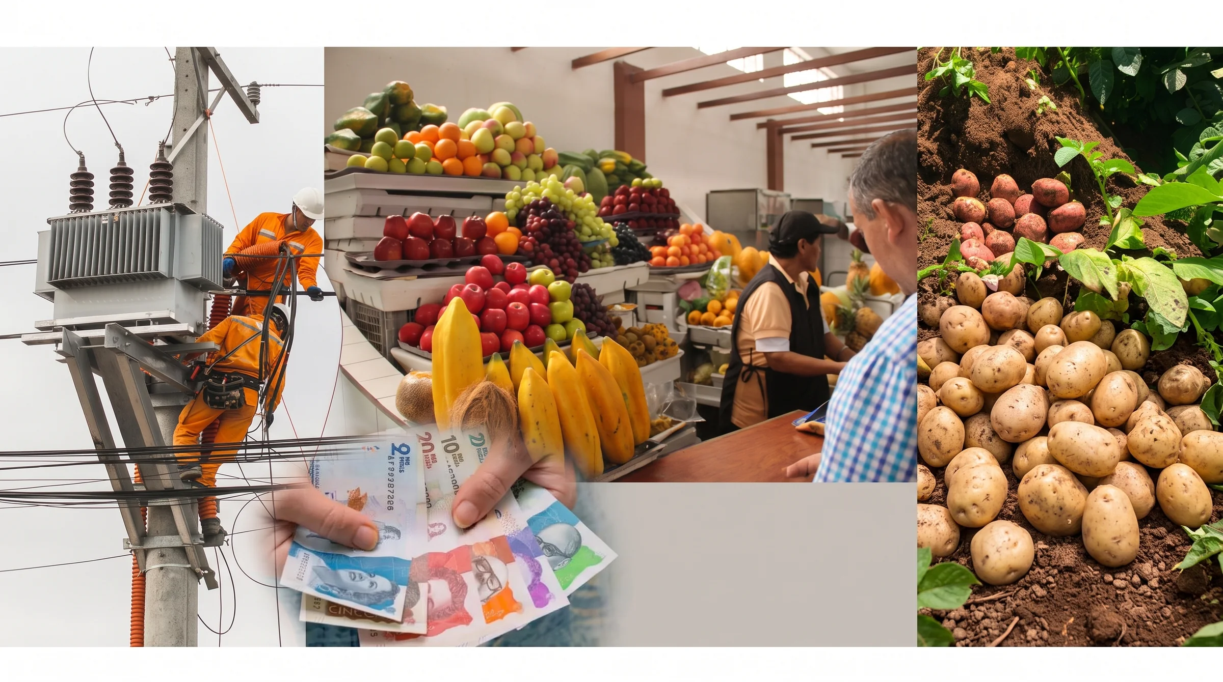 Con la inflación anual en 6,24% y disparada por alzas en luz, arriendos y alimentos como la papa (63,45%),