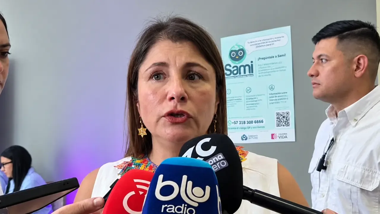 La senadora María Clara Posada durante una sesión del Congreso de la República en Bogotá.