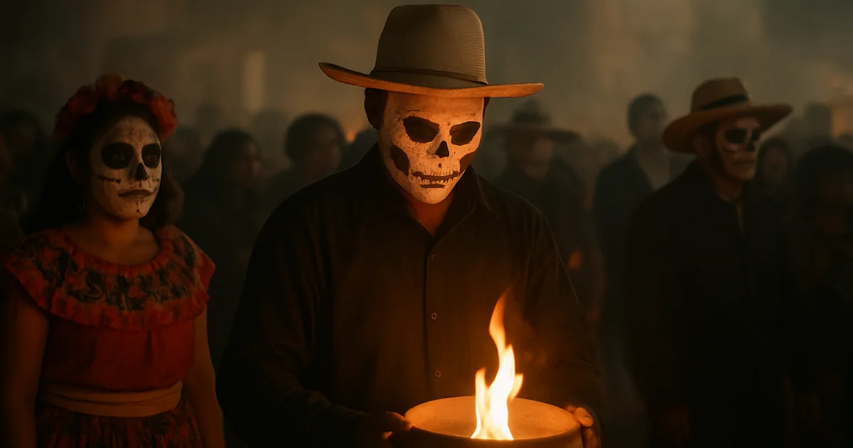 Representación simbólica de tradiciones fúnebres y prácticas culturales en Dibulla frente al duelo y la muerte.