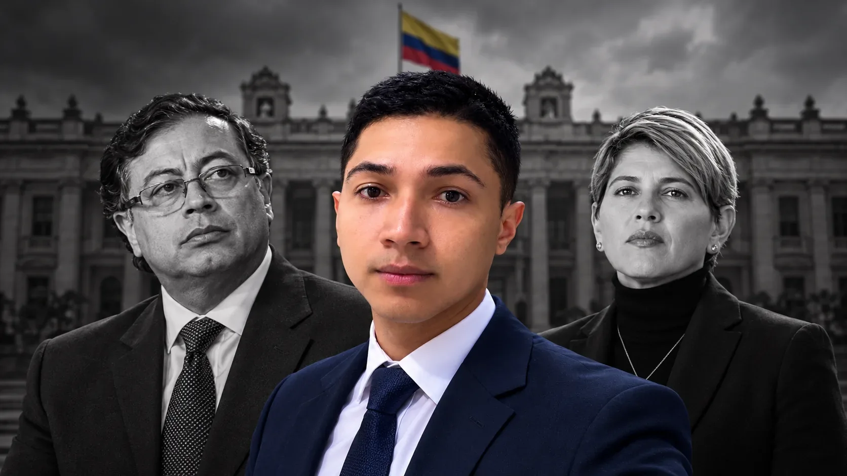 Gustavo Petro y Verónica Alcocer durante un evento público en Colombia.
