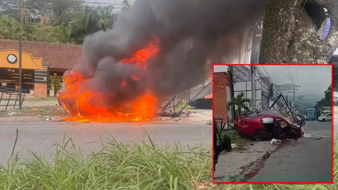 Autoridades y organismos de socorro atienden emergencia en la autopista Piedecuesta-Floridablanca tras choque y ataque sicarial.