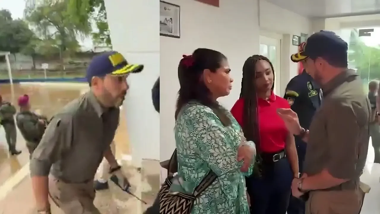 El presidente Abelardo De La Espriella dialogando con autoridades del archipiélago de San Andrés