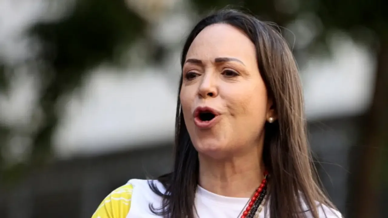 María Corina Machado en una declaración pública tras su regreso a Venezuela