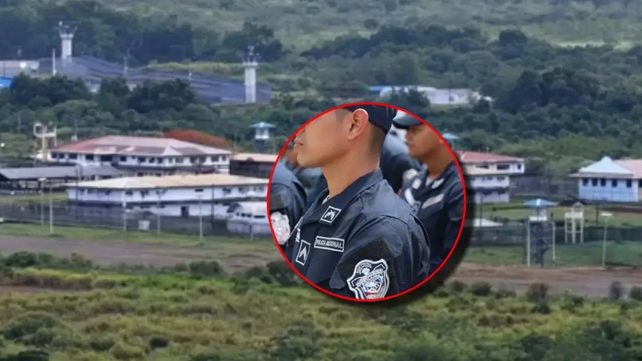 Torre de vigilancia en un centro penitenciario de Panamá donde ocurrió el accidente del policía.