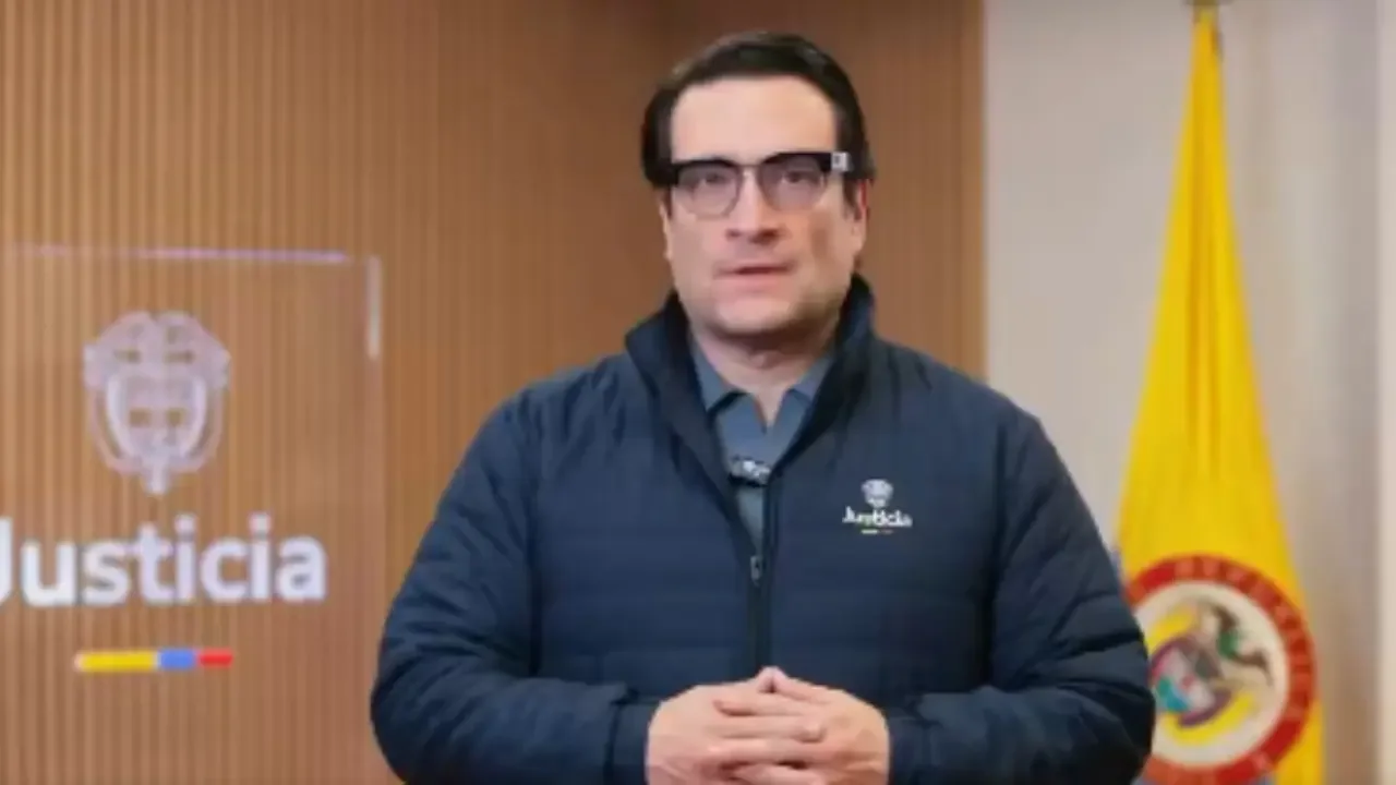Iván Alfonso Cancino González, ministro de Justicia de Colombia, durante una intervención oficial.