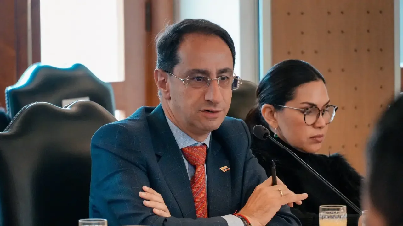 José Manuel Restrepo durante su intervención en el Congreso Colombiano de la Construcción en Cartagena.