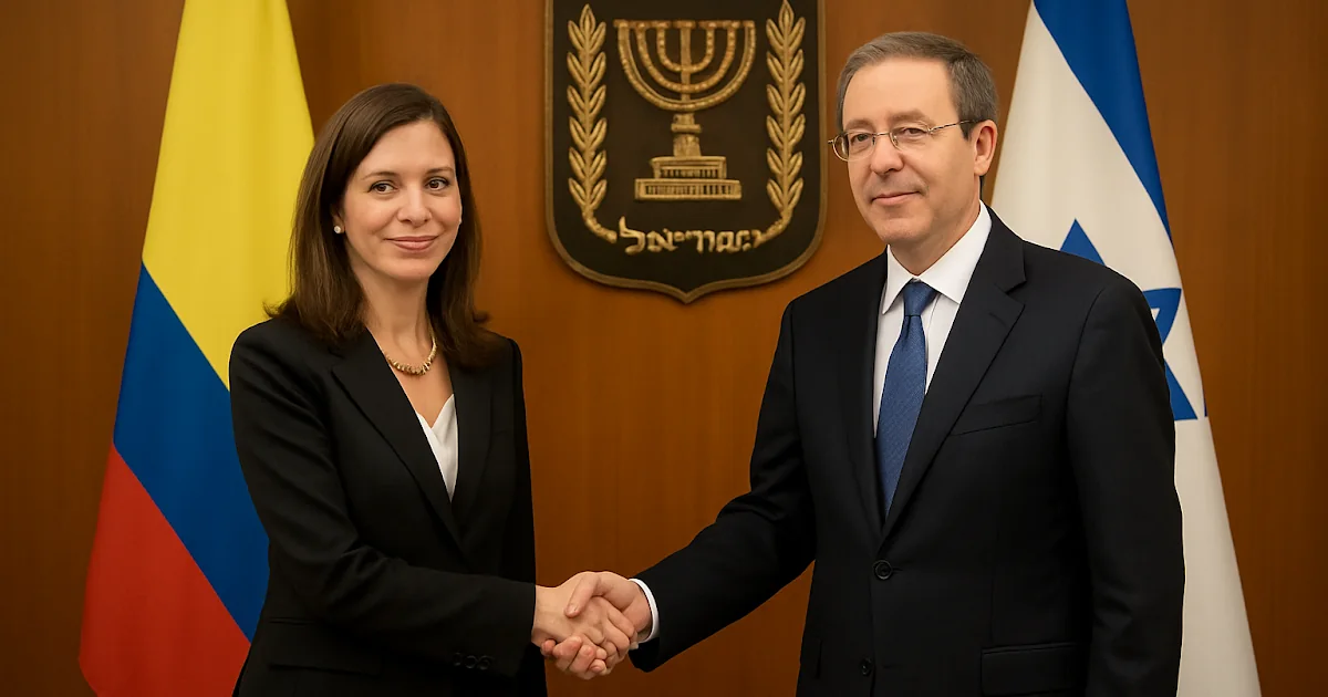 Tania Gilinski durante su acto de posesión como embajadora de Colombia en Israel.