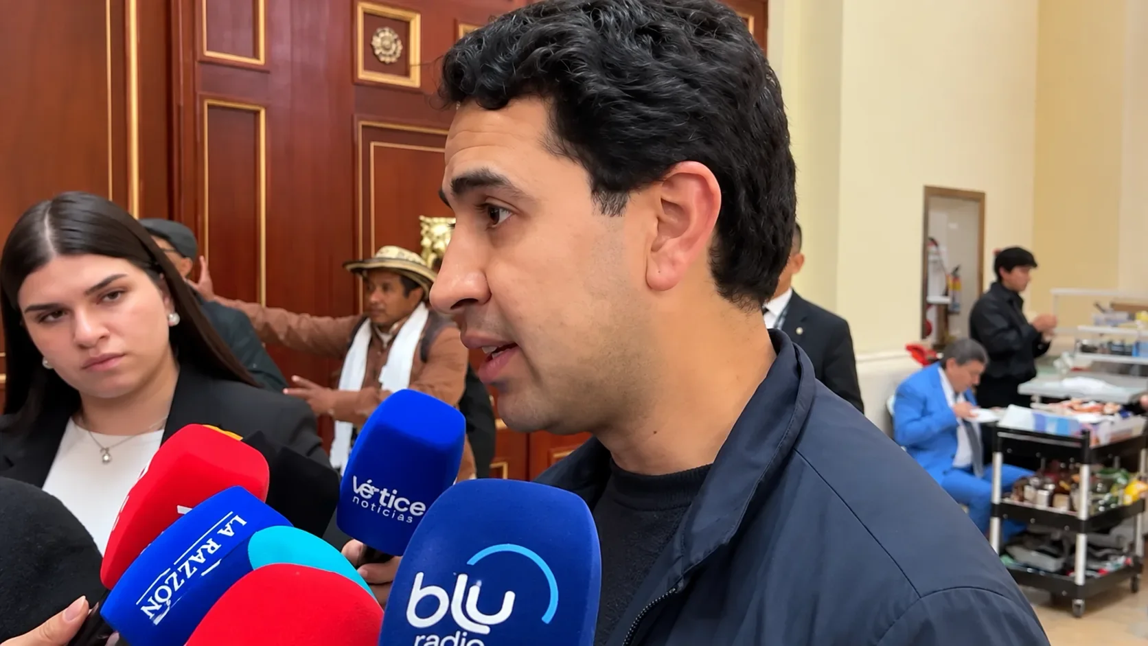 Fachada del Capitolio Nacional en Bogotá donde sesiona el Congreso de la República.