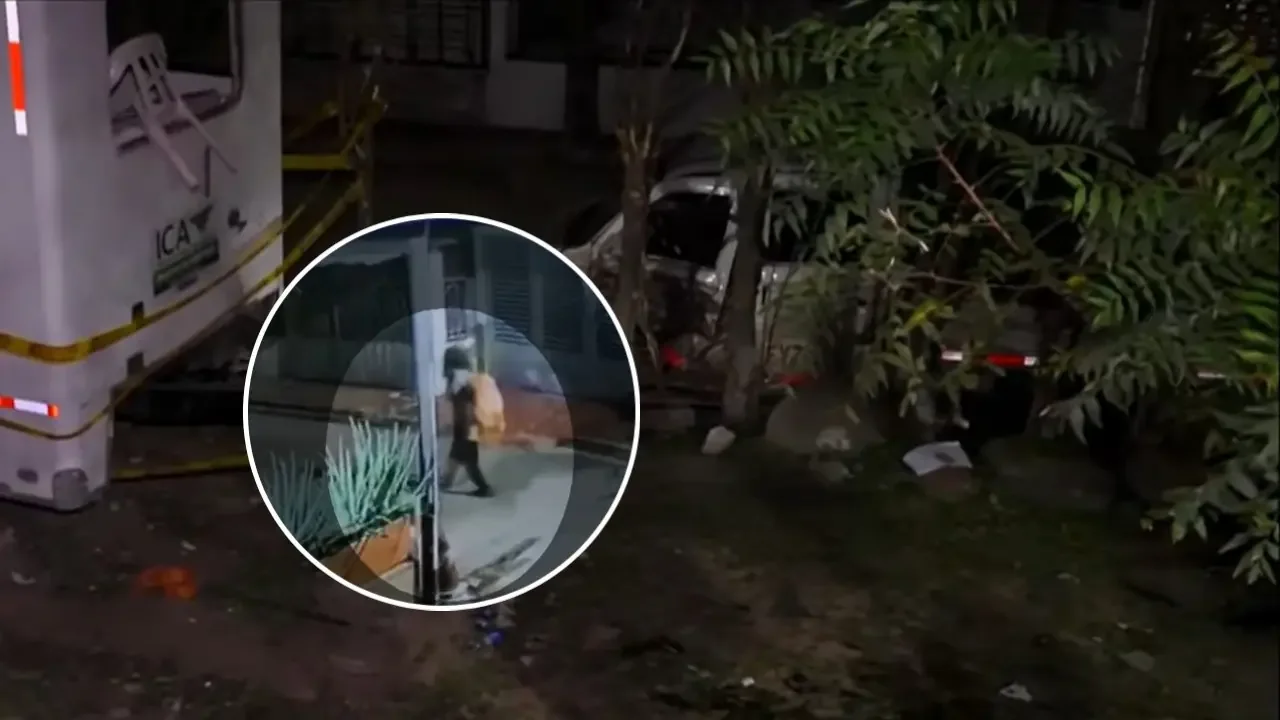 Zona afectada por la detonación de explosivos cerca del puente internacional Francisco de Paula Santander en Cúcuta