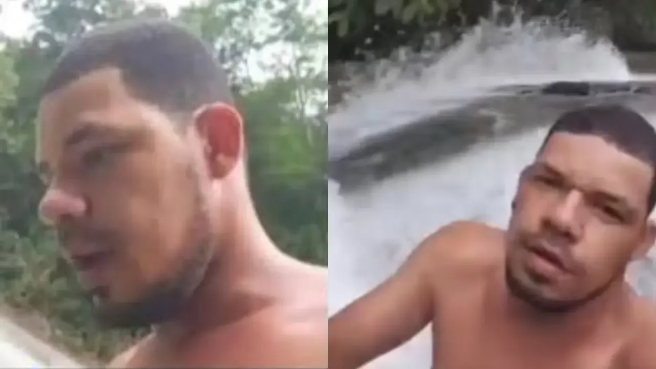 Cascada Cachoeira da Fortuna en Brasil, lugar donde ocurrió el accidente del mecánico Maurício Marques Gomes.