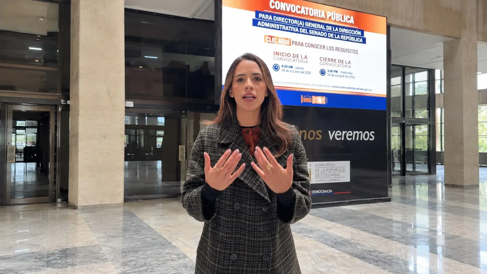 La representante a la Cámara Mafe Carrascal durante una intervención en el Congreso de la República.