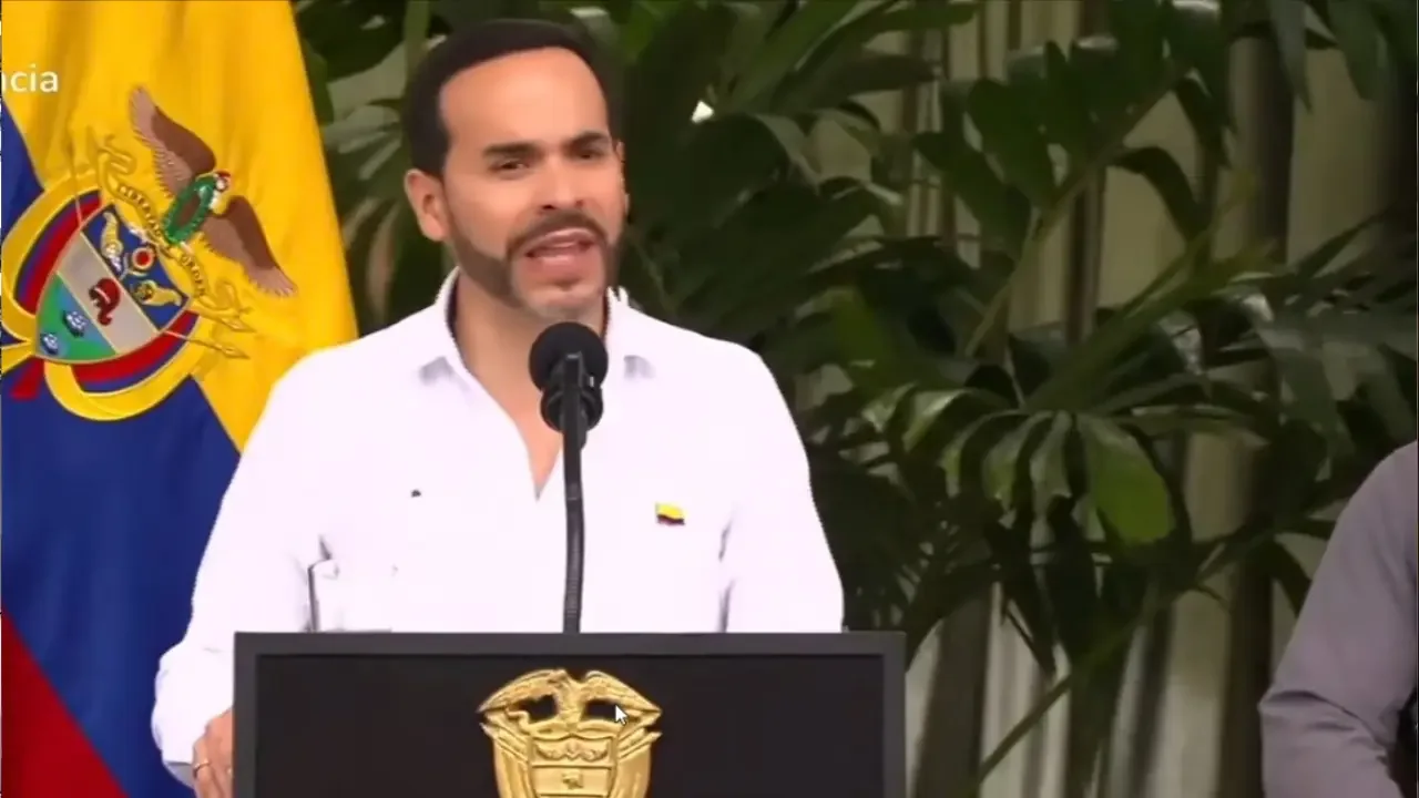 El presidente Abelardo De La Espriella durante su alocución presidencial abordando temas de seguridad y orden público.
