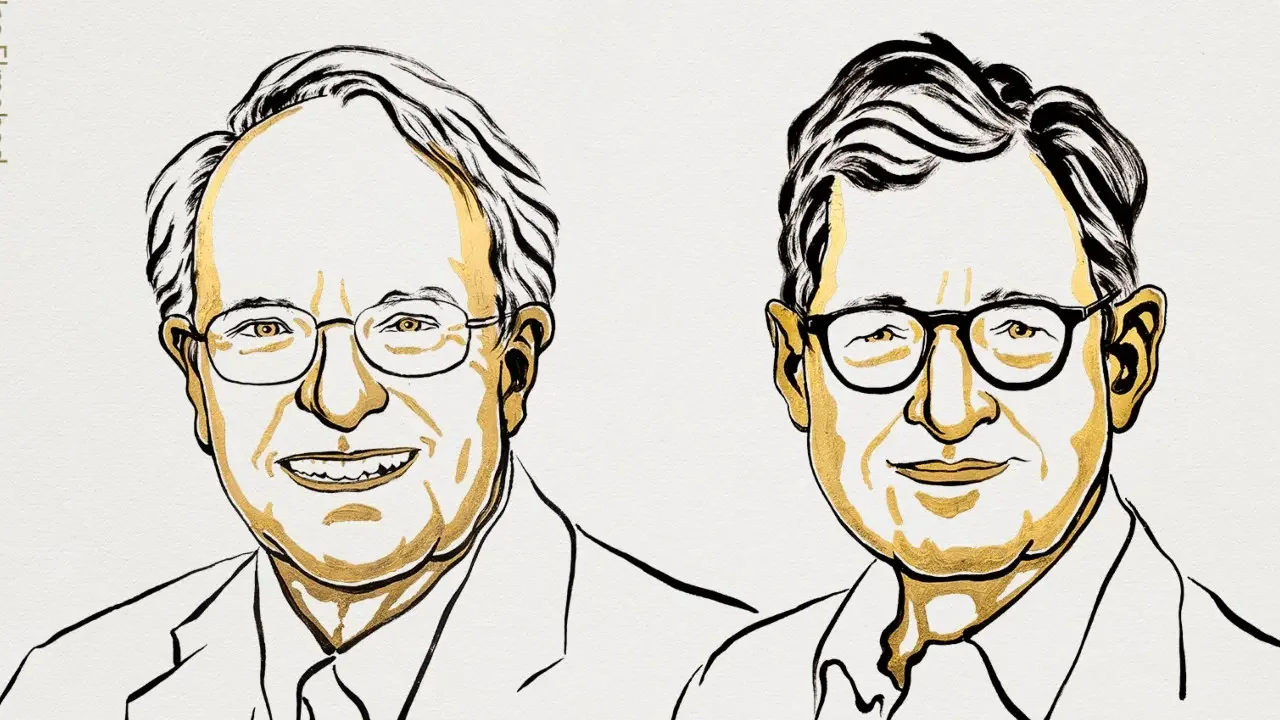 Anuncio oficial de los economistas estadounidenses Robert E. Hall y Michael Woodford, ganadores del Premio Nobel de Economía 2026.