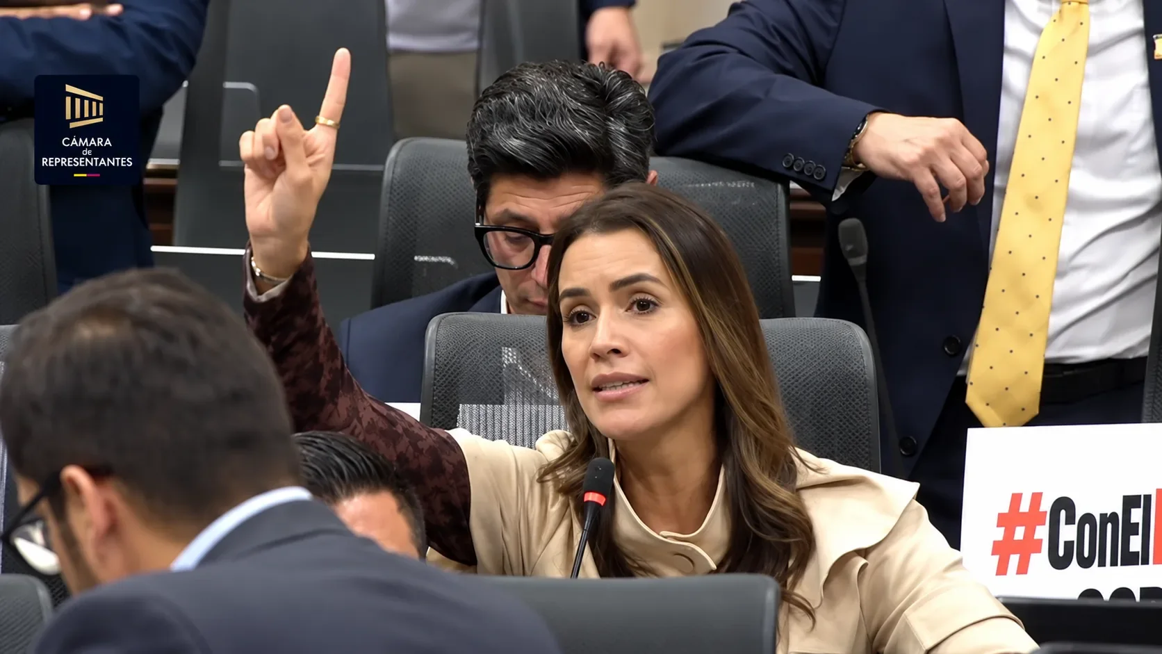 La representante Mafe Carrascal durante su intervención en el recinto de la Cámara de Representantes.