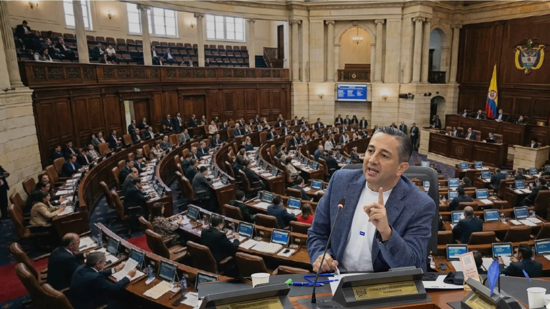Sesión de la Comisión Primera de la Cámara de Representantes en el Congreso de la República de Colombia